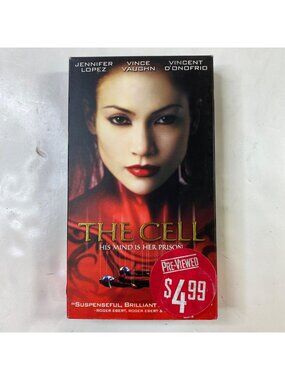 The Cell 2000 VHS Psychological Thriller Jennifer Lopez Vince Vaughn Pre-Owned